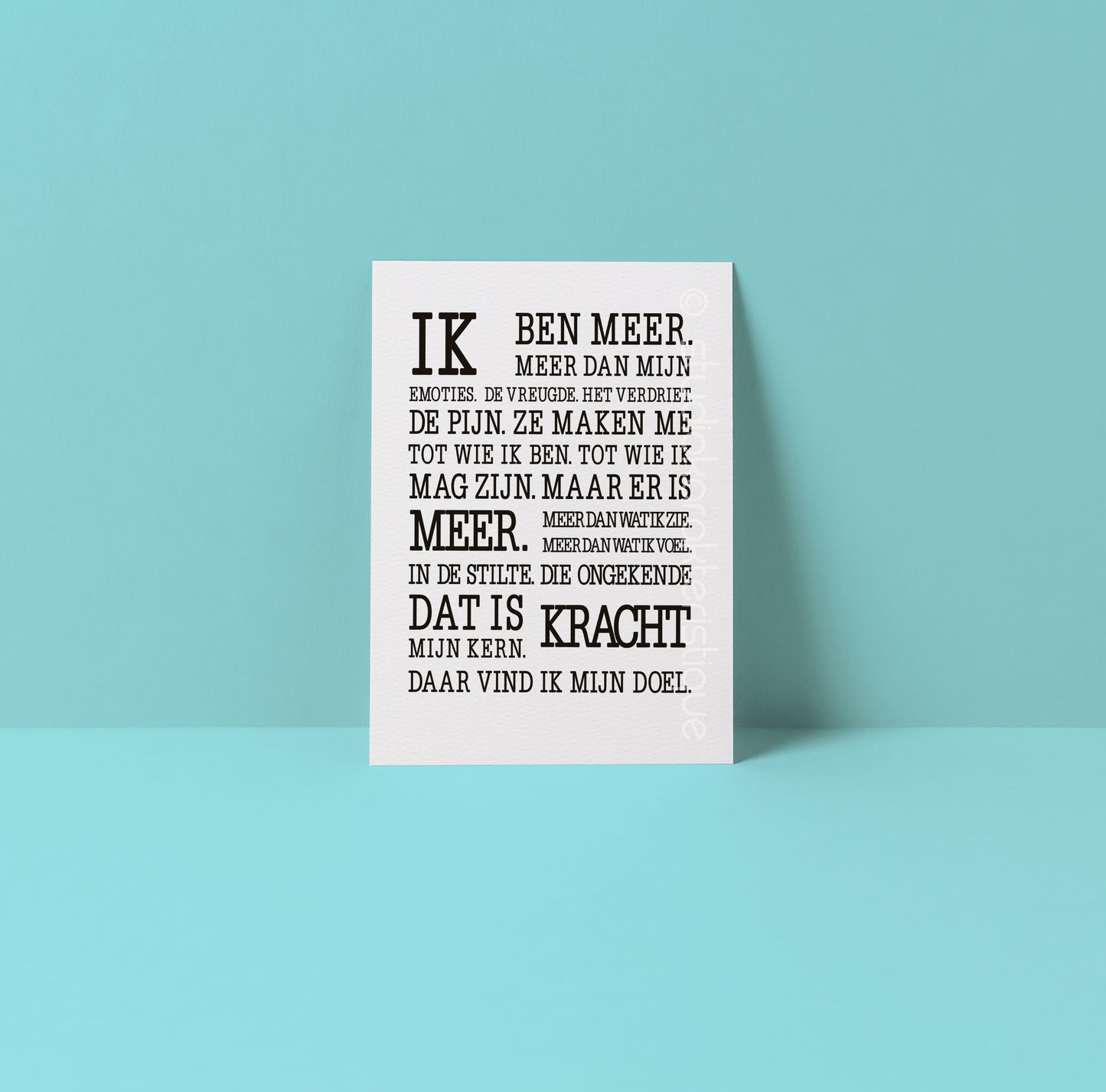 Ik ben meer dan mijn emoties - A5-print - Studio Karakteristique