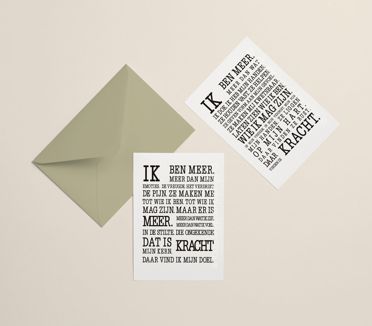 Ik ben meer dan mijn emoties & Ik ben meer dan wat ik doe - A5-prints - met envelop - Studio Karakteristique