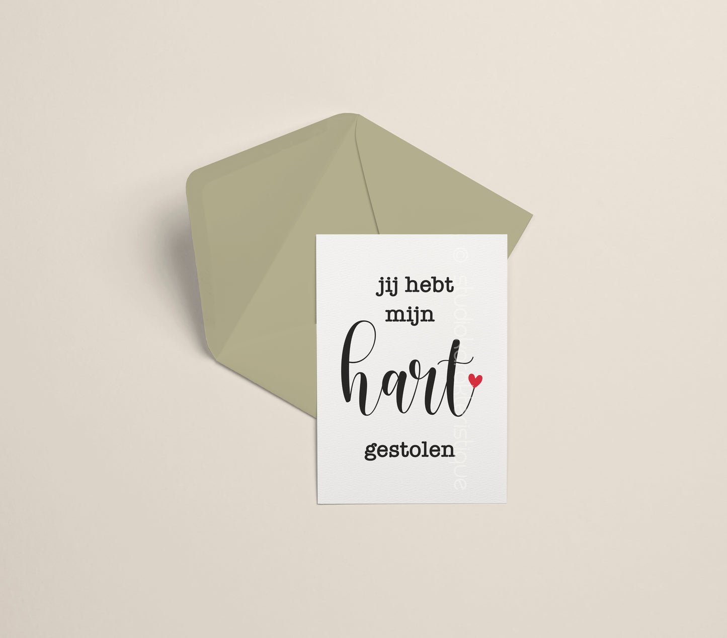 Jij hebt mijn hart gestolen - A5-print - met envelop - Studio Karakteristique