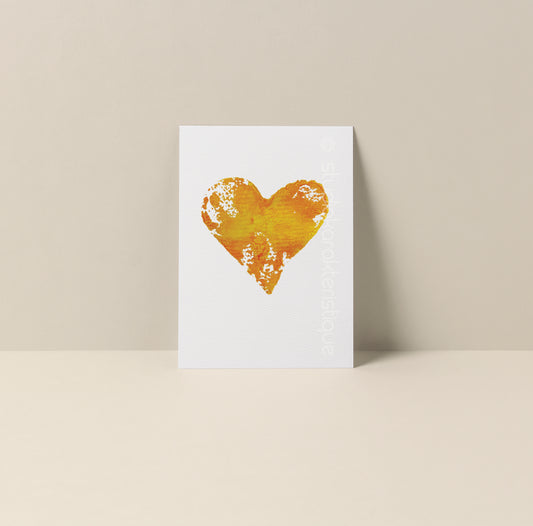 Geel hart - A5-print - Studio Karakteristique