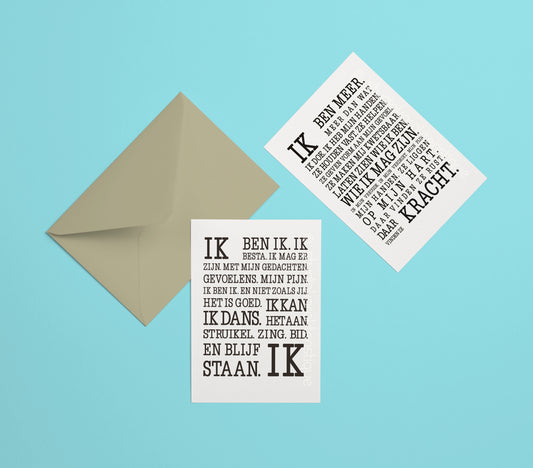 Ik ben ik & Ik ben meer dan wat ik doe - A5-prints - met envelop - Studio Karakteristique