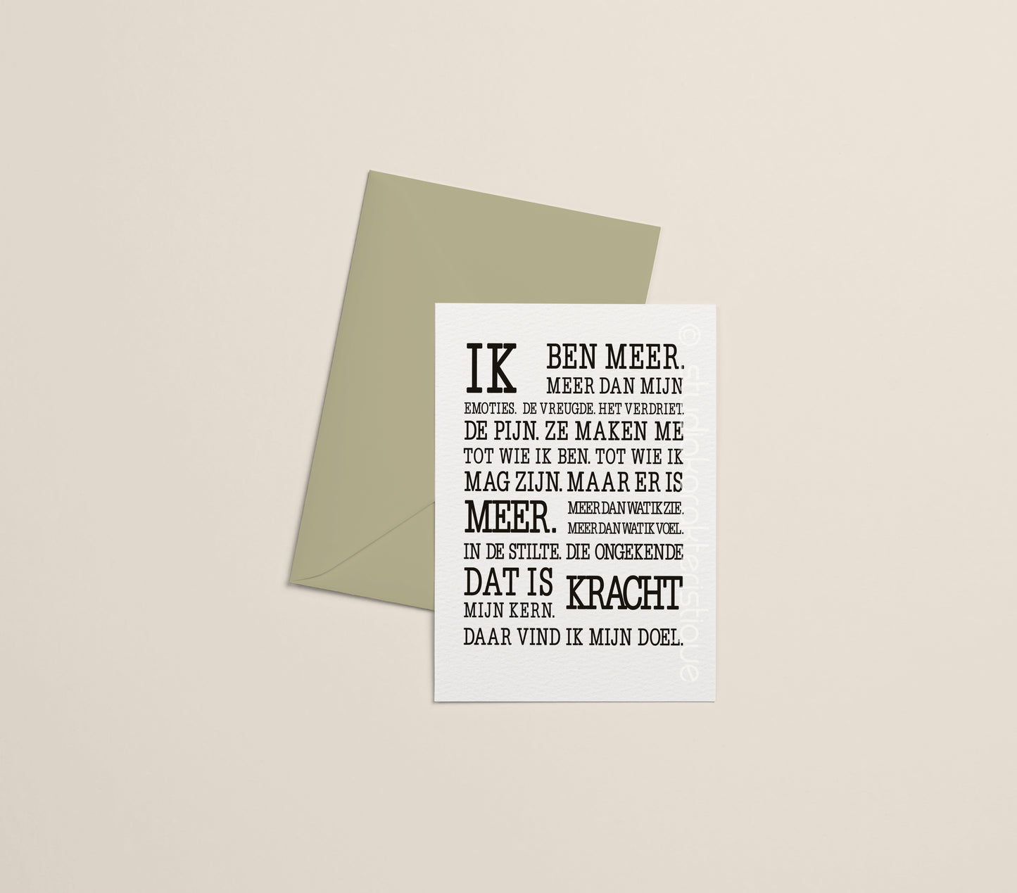 Ik ben meer dan mijn emoties - A5-print - met envelop - Studio Karakteristique