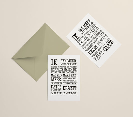 Ik ben meer dan mijn emoties & Ik ben meer dan mijn gedachten - A5-prints - met envelop - Studio Karakteristique