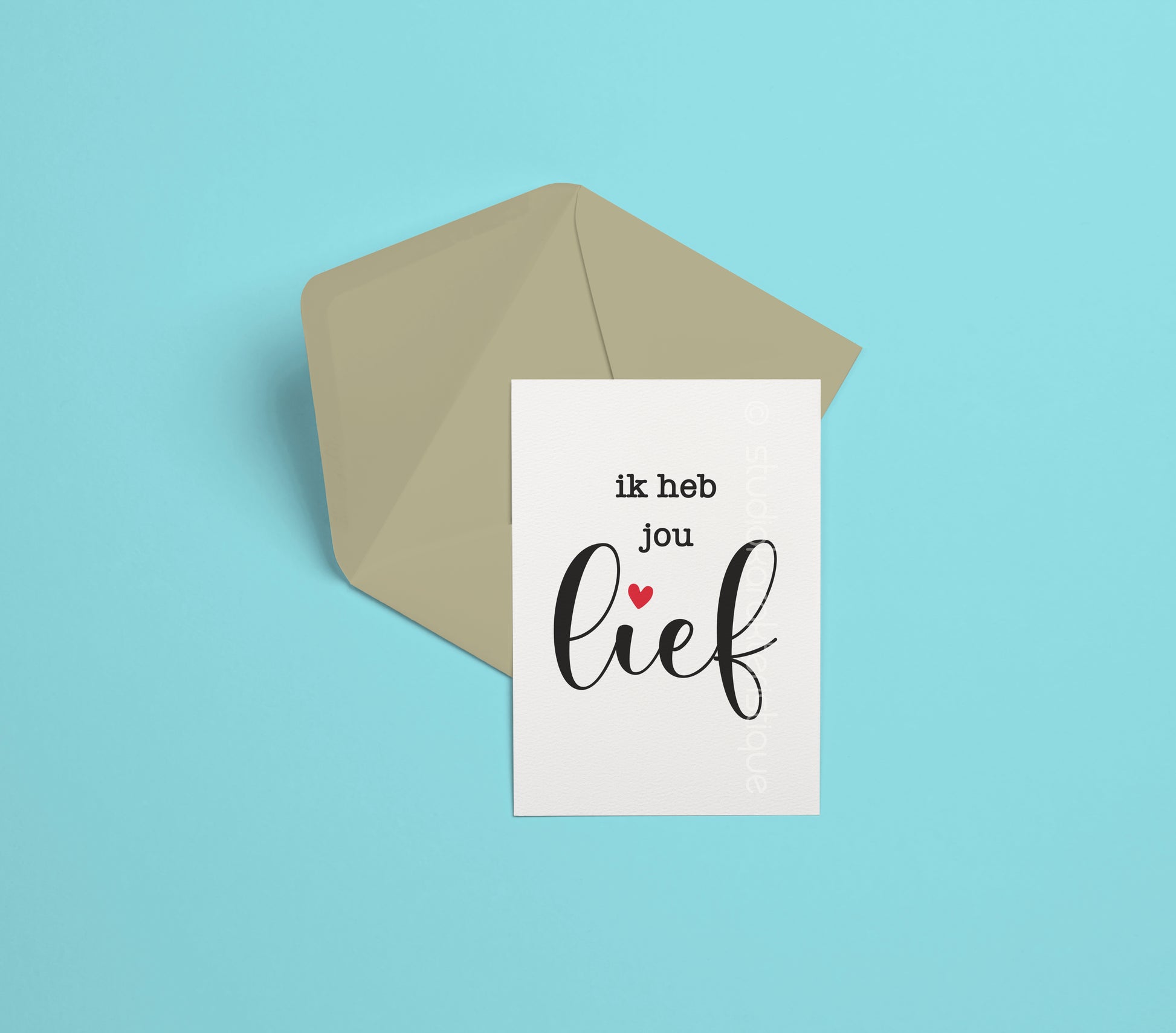 Ik heb jou lief - A5-print - met envelop - Studio Karakteristique