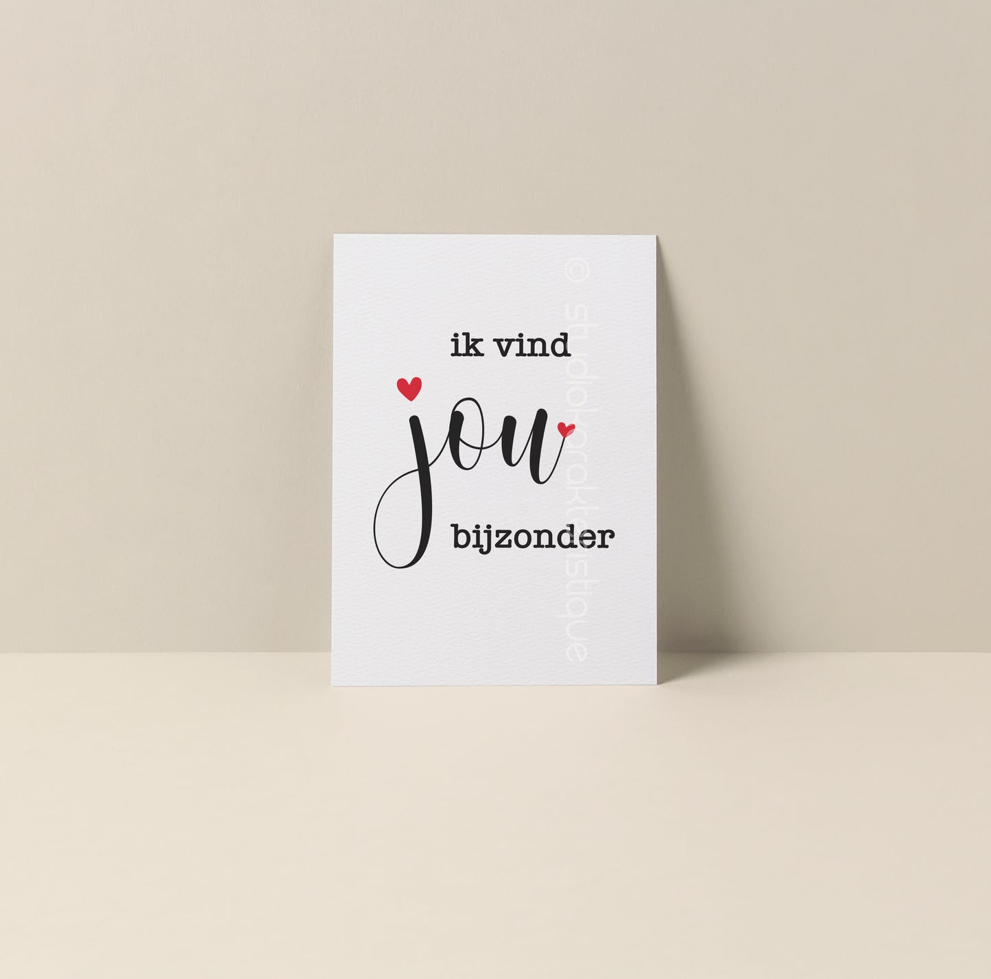 Ik vind jou bijzonder - A5-print - Studio Karakteristique