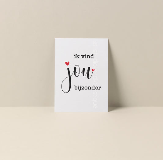Ik vind jou bijzonder - A5-print - Studio Karakteristique