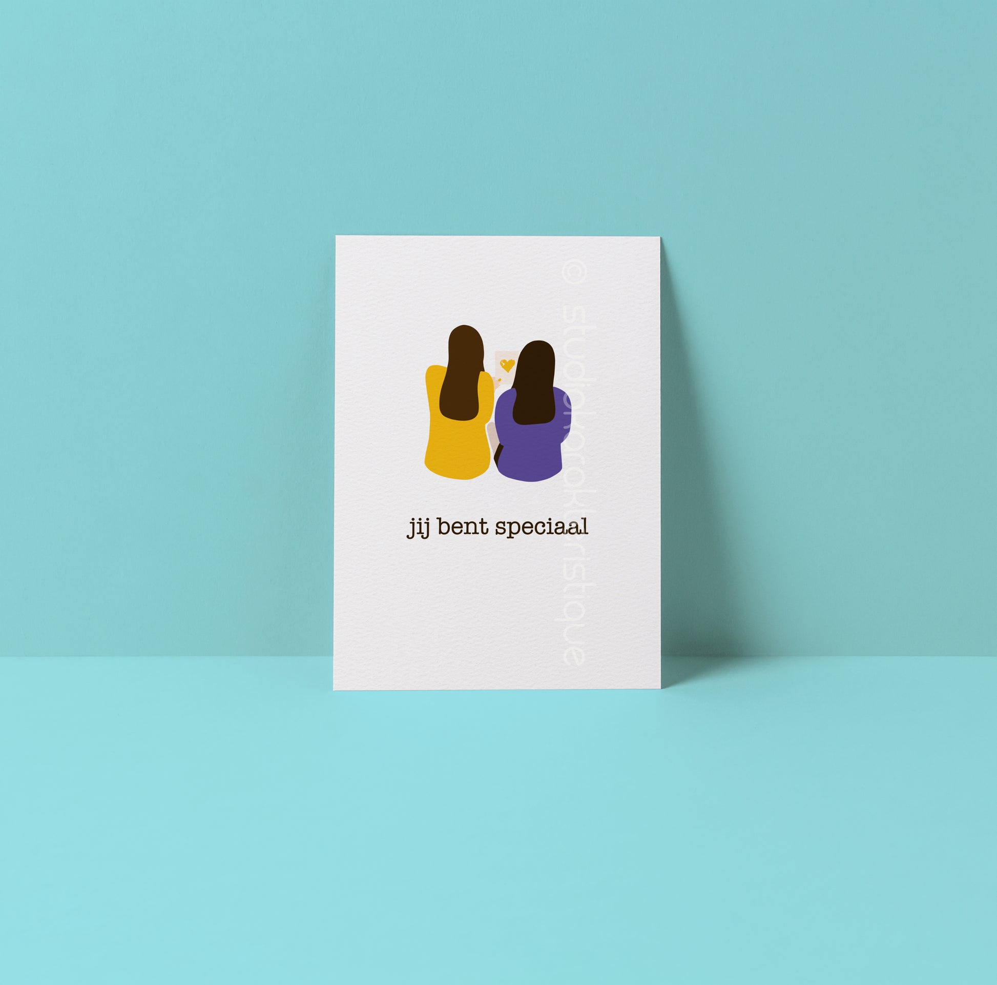 Jij bent speciaal - geel & paars - A5-print - Studio Karakteristique