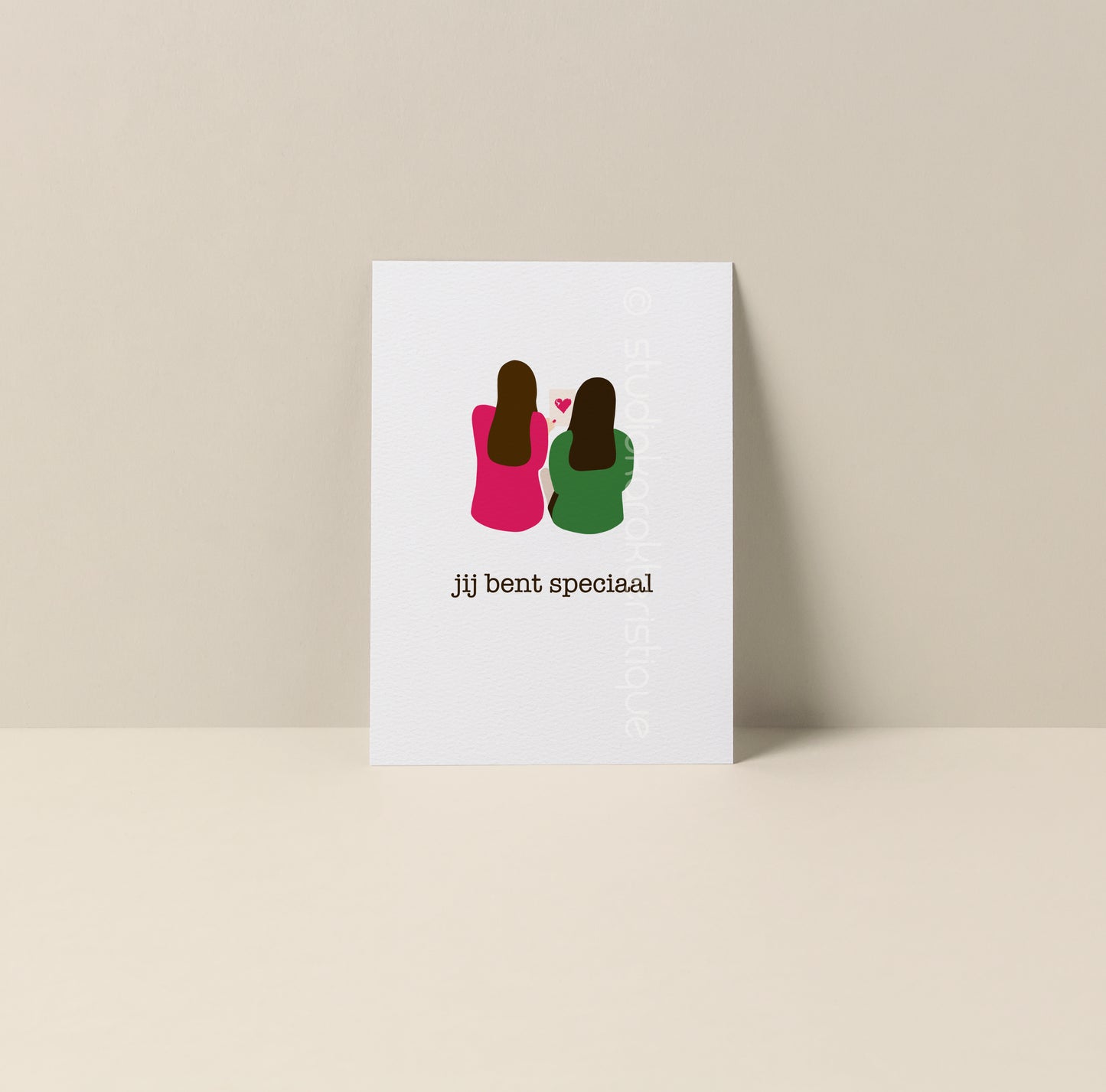 Jij bent speciaal - roze & groen - A5-print - Studio Karakteristique