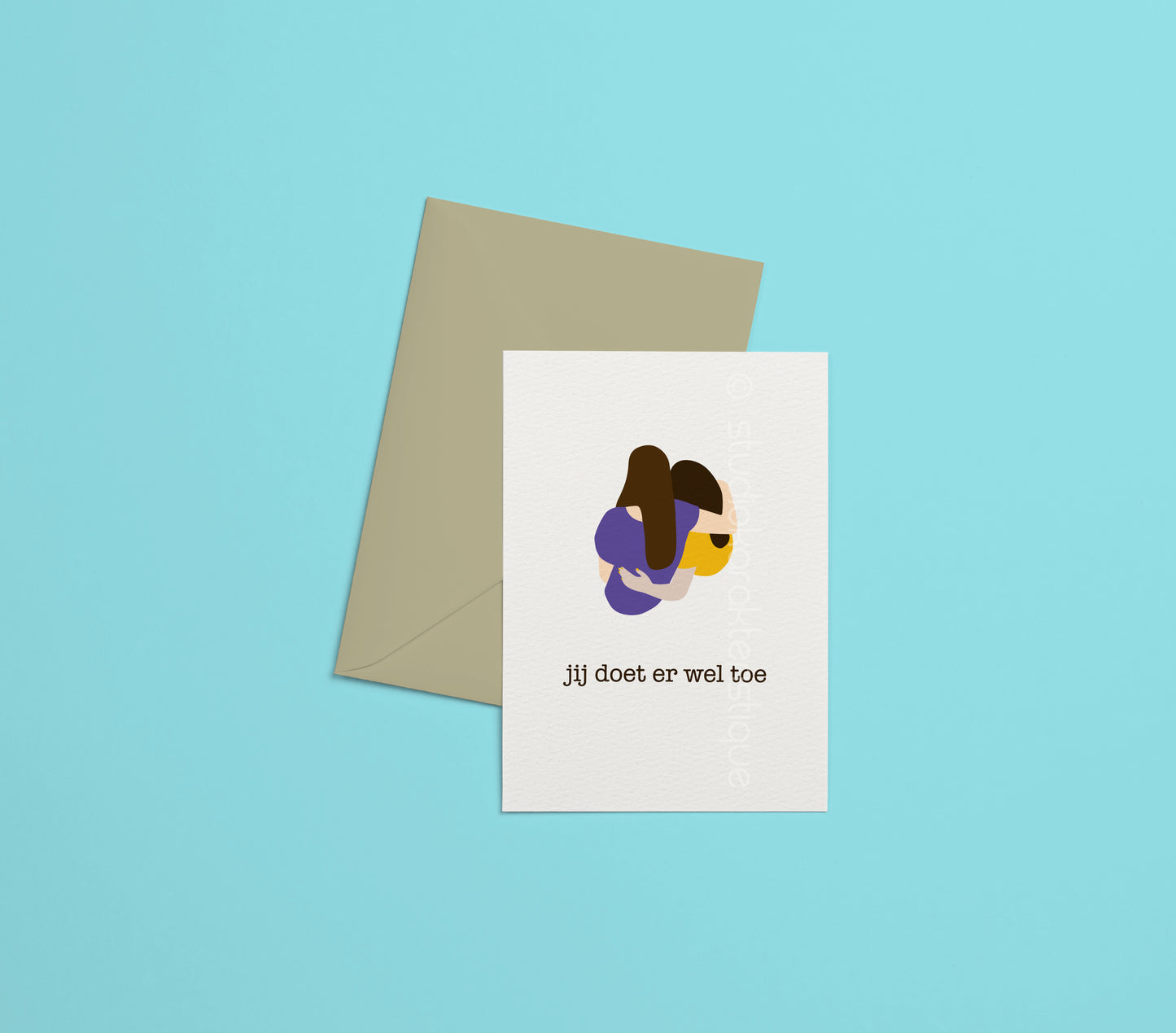 Jij doet er wel toe - geel & paars - A5-print - Studio Karakteristique
