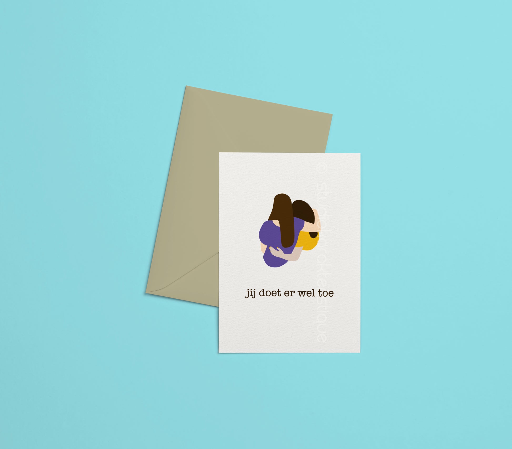 Jij doet er wel toe - geel & paars - A5-print - Studio Karakteristique