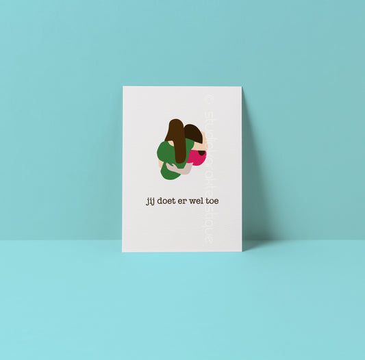 Jij doet er wel toe - roze & groen - A5-print - Studio Karakteristique