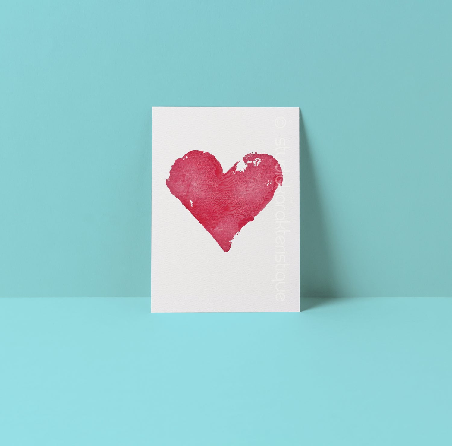 Roze hart - A5-print - Studio Karakteristique